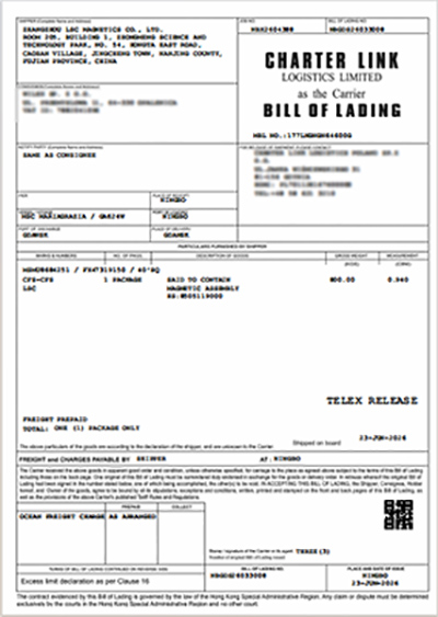 Shipping Notice